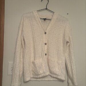Art class white cardigan sweater with pockets XL girls